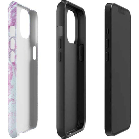 Blue and Purple Marble iPhone 15 Plus Impact Case