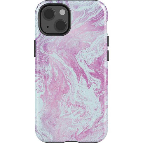 Blue and Purple Marble iPhone 15 Impact Case