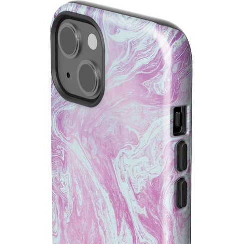 Blue and Purple Marble iPhone 15 Impact Case