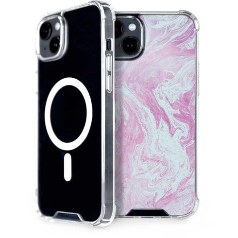 Blue and Purple Marble iPhone 15 Plus MagSafe Case
