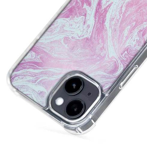 Blue and Purple Marble iPhone 15 Plus MagSafe Case