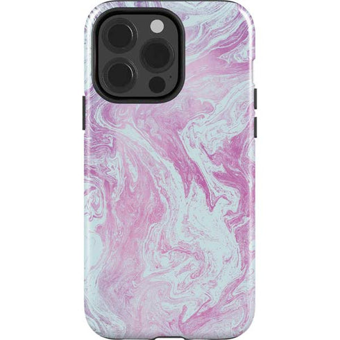 Blue and Purple Marble iPhone 15 Pro Impact Case