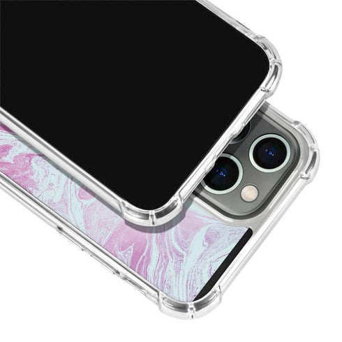 Blue and Purple Marble iPhone 14 Pro Max Clear Case