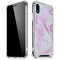 Blue and Purple Marble iPhone XR Clear Case