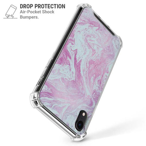 Blue and Purple Marble iPhone XR Clear Case