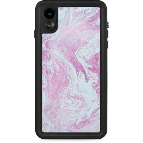 Blue and Purple Marble iPhone XR Waterproof Case