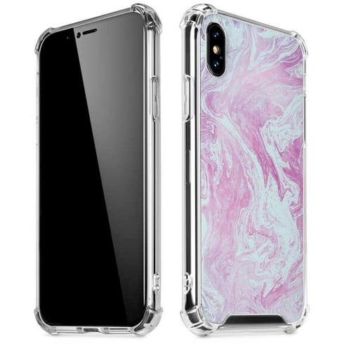 Blue and Purple Marble iPhone XS Max Clear Case