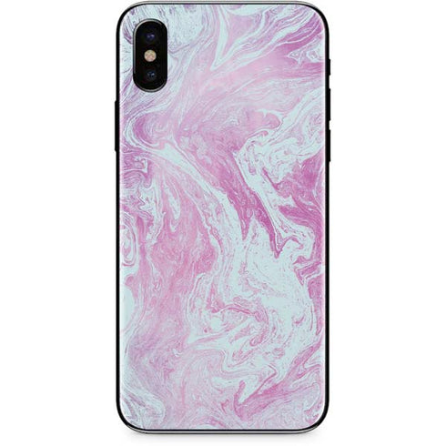 Blue and Purple Marble iPhone XS Skin