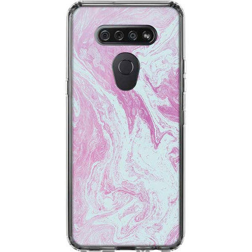 Blue and Purple Marble LG K51/Q51 Clear Case