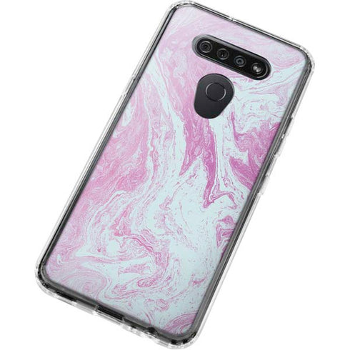 Blue and Purple Marble LG K51/Q51 Clear Case