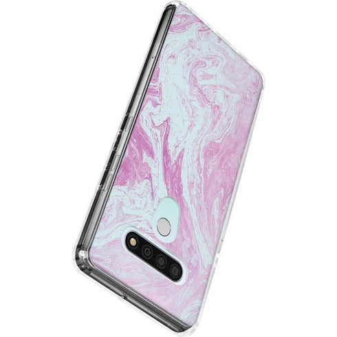 Blue and Purple Marble LG Stylo 6 Clear Case