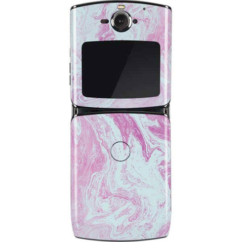 Blue and Purple Marble Motorola RAZR Skin