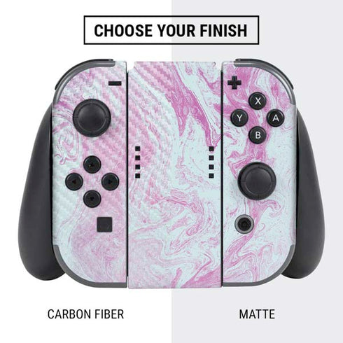 Blue and Purple Marble Nintendo Switch Bundle Skin