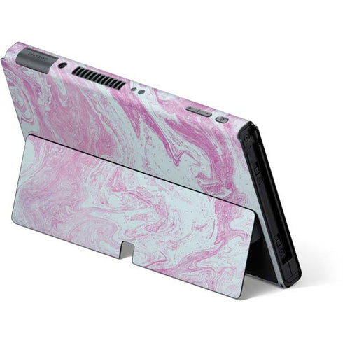 Blue and Purple Marble Nintendo Switch OLED (2021) Skin