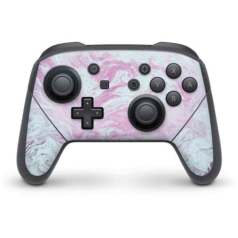 Blue and Purple Marble Nintendo Switch Pro Controller Skin