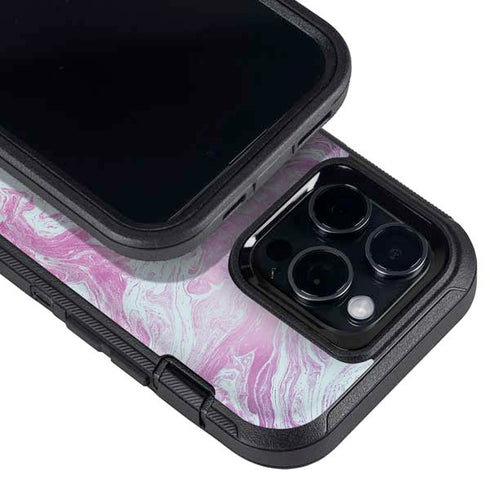 Blue and Purple Marble Otterbox Defender iPhone Skin