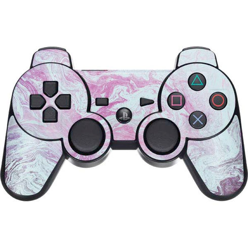Blue and Purple Marble PS3 Dual Shock wireless controller Skin