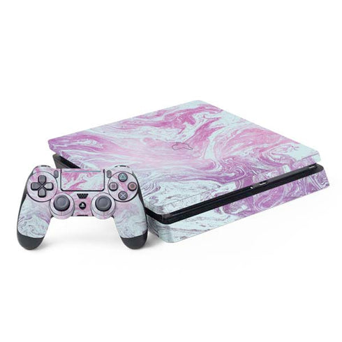 Blue and Purple Marble PS4 Slim Bundle Skin