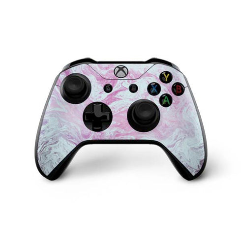 Blue and Purple Marble Xbox One X Bundle Skin