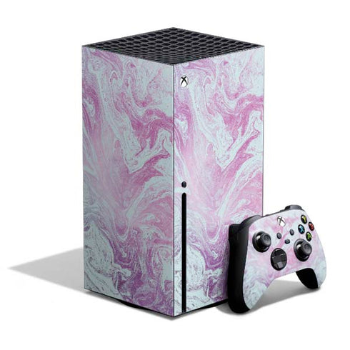 Blue and Purple Marble Xbox Series X Bundle Skin
