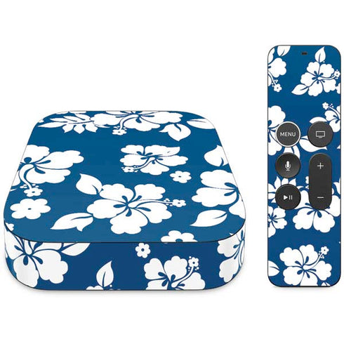 Blue and White Apple TV Skin