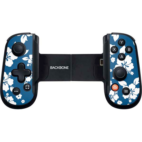 Blue and White Backbone One for iPhone Game Controller Skin