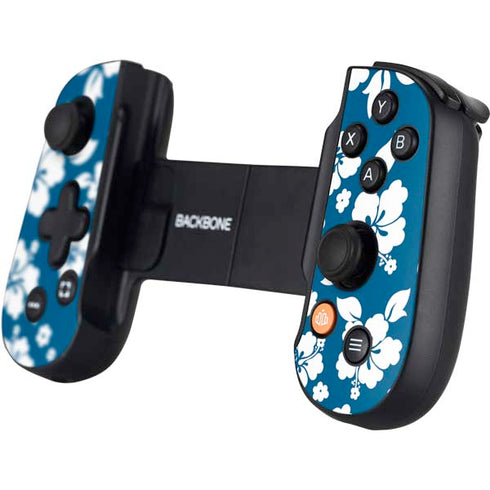 Blue and White Backbone One for iPhone Game Controller Skin