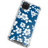 Blue and White Galaxy A12 Clear Case