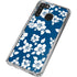 Blue and White Galaxy A21 Clear Case
