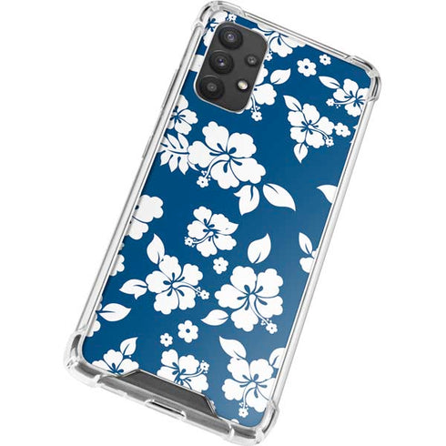 Blue and White Galaxy A32 5G Clear Case