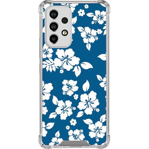 Blue and White Galaxy A53 5G Clear Case