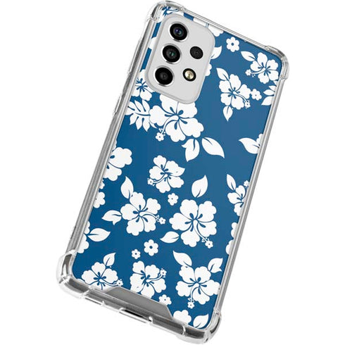Blue and White Galaxy A53 5G Clear Case