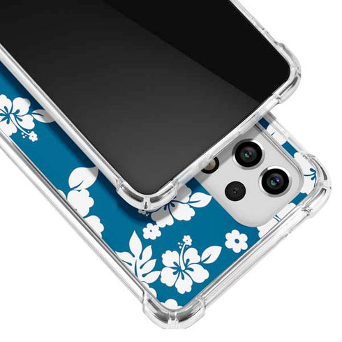 Blue and White Galaxy A53 5G Clear Case