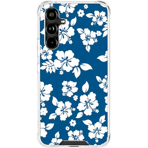 Blue and White Galaxy A54 5G Clear Case