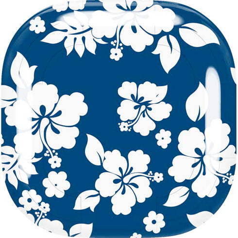 Blue and White Galaxy Buds Live Skin