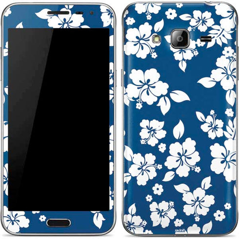 Blue and White Galaxy J3 Skin