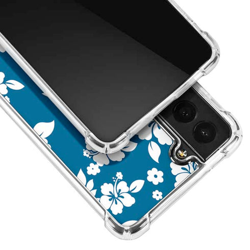 Blue and White Galaxy S21 FE Clear Case