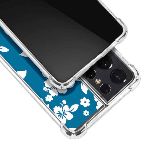 Blue and White Galaxy S21 Ultra 5G Clear Case