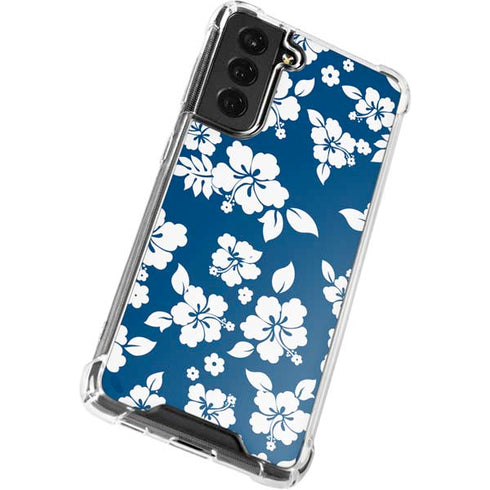 Blue and White Galaxy S22 Clear Case