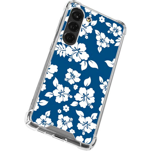Blue and White Galaxy S23 Clear Case