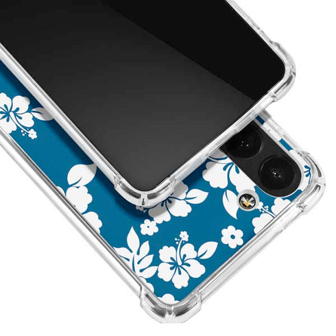 Blue and White Galaxy S23 Clear Case