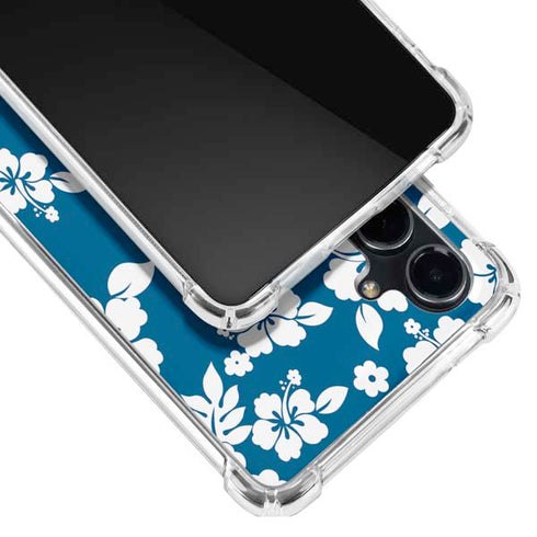 Blue and White Galaxy S23 FE Clear Case