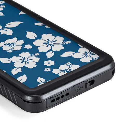 Blue and White Galaxy S23 Plus Waterproof Case