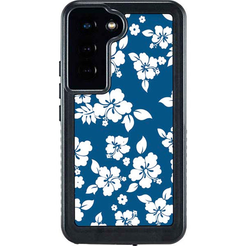 Blue and White Galaxy S23 Waterproof Case