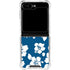 Blue and White Galaxy Z Flip5 5G Clear Case