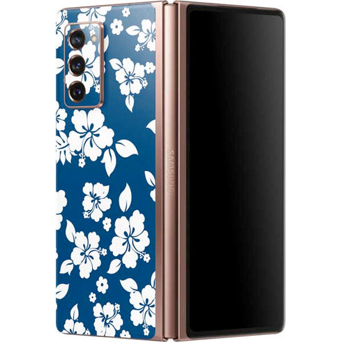 Blue and White Galaxy Z Fold2 5G Skin