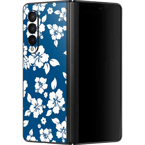 Blue and White Galaxy Z Fold3 5G Skin