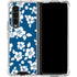 Blue and White Galaxy Z Fold4 5G Clear Case