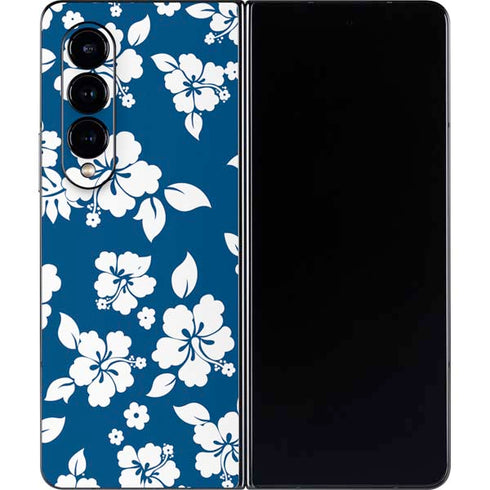 Blue and White Galaxy Z Fold4 5G Skin