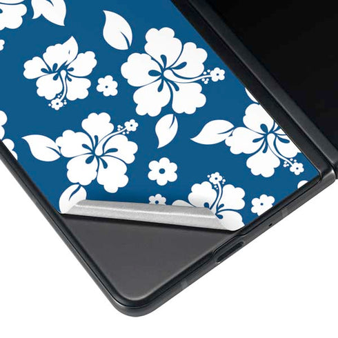 Blue and White Galaxy Z Fold4 5G Skin
